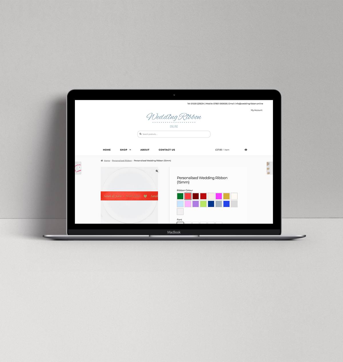 Wedding ribbon UI